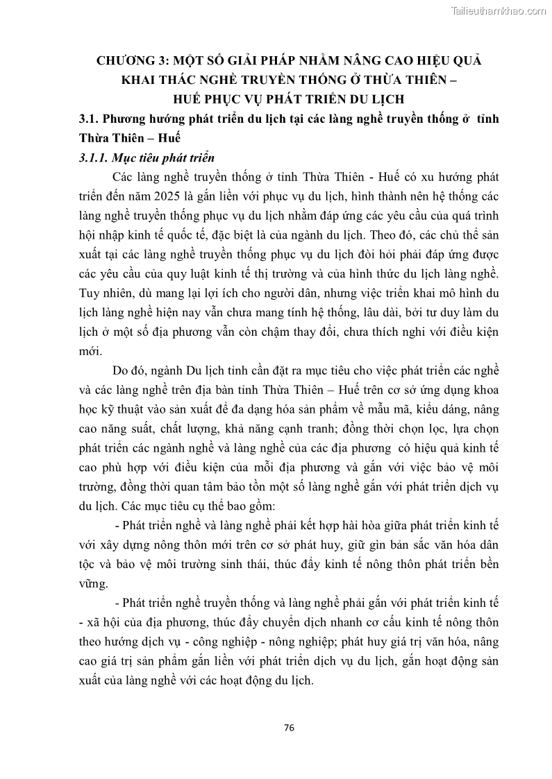 Khóa luận tốt nghiệp văn hóa du lịch Tìm hiểu một số làng nghề truyền thống tiêu biểu ở tỉnh Thừa Thiên – Huế phục vụ phát triển du lịch - 8 Trang 87
