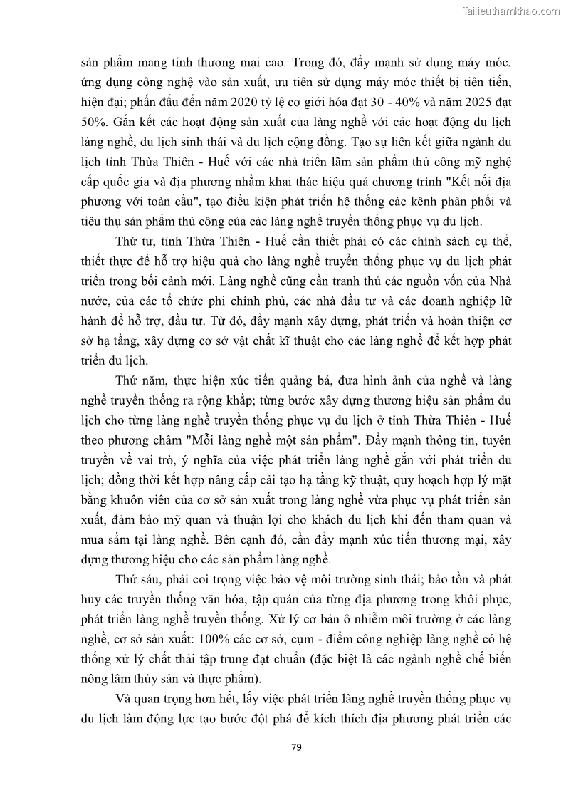 Khóa luận tốt nghiệp văn hóa du lịch Tìm hiểu một số làng nghề truyền thống tiêu biểu ở tỉnh Thừa Thiên – Huế phục vụ phát triển du lịch - 8 Trang 90