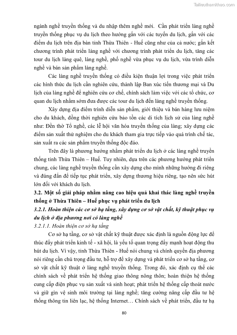 Khóa luận tốt nghiệp văn hóa du lịch Tìm hiểu một số làng nghề truyền thống tiêu biểu ở tỉnh Thừa Thiên – Huế phục vụ phát triển du lịch - 8 Trang 91