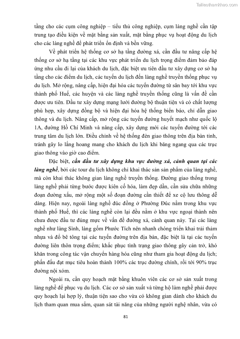 Khóa luận tốt nghiệp văn hóa du lịch Tìm hiểu một số làng nghề truyền thống tiêu biểu ở tỉnh Thừa Thiên – Huế phục vụ phát triển du lịch - 8 Trang 92