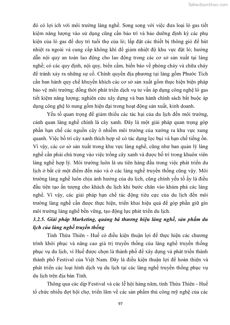 Khóa luận tốt nghiệp văn hóa du lịch Tìm hiểu một số làng nghề truyền thống tiêu biểu ở tỉnh Thừa Thiên – Huế phục vụ phát triển du lịch - 9 Trang 108