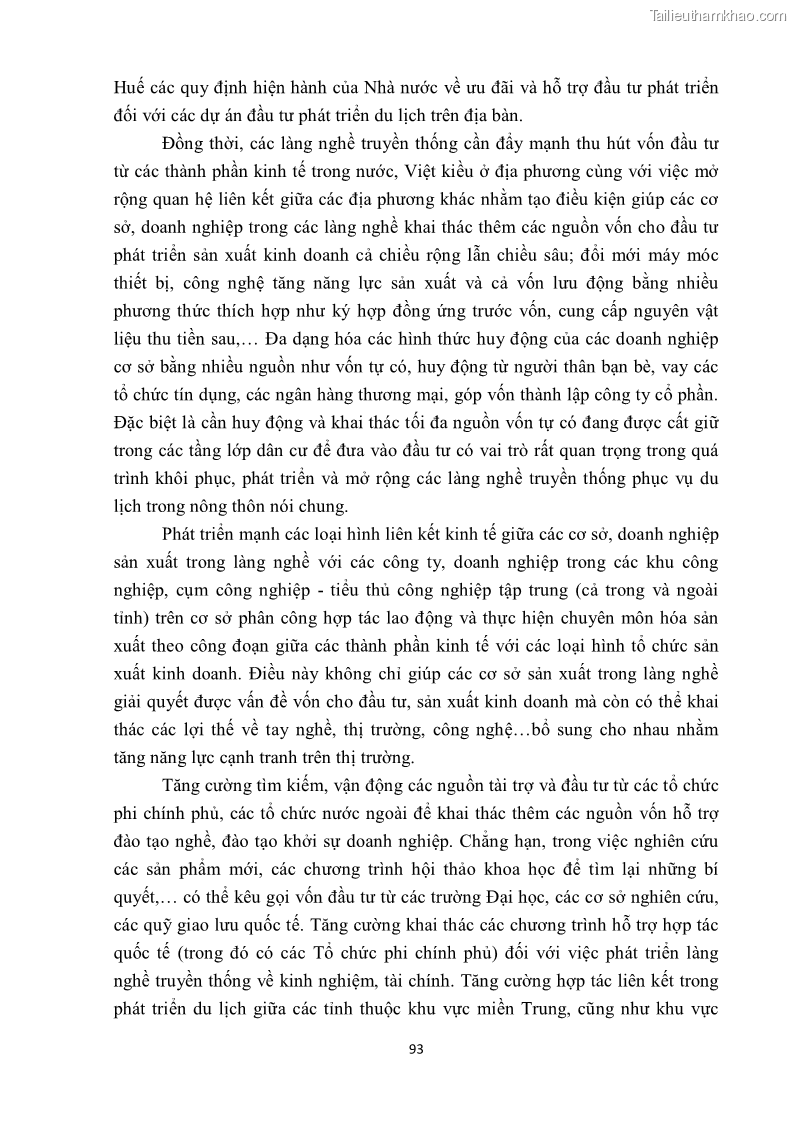Khóa luận tốt nghiệp văn hóa du lịch Tìm hiểu một số làng nghề truyền thống tiêu biểu ở tỉnh Thừa Thiên – Huế phục vụ phát triển du lịch - 9 Trang 104