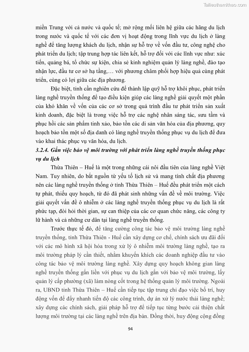 Khóa luận tốt nghiệp văn hóa du lịch Tìm hiểu một số làng nghề truyền thống tiêu biểu ở tỉnh Thừa Thiên – Huế phục vụ phát triển du lịch - 9 Trang 105