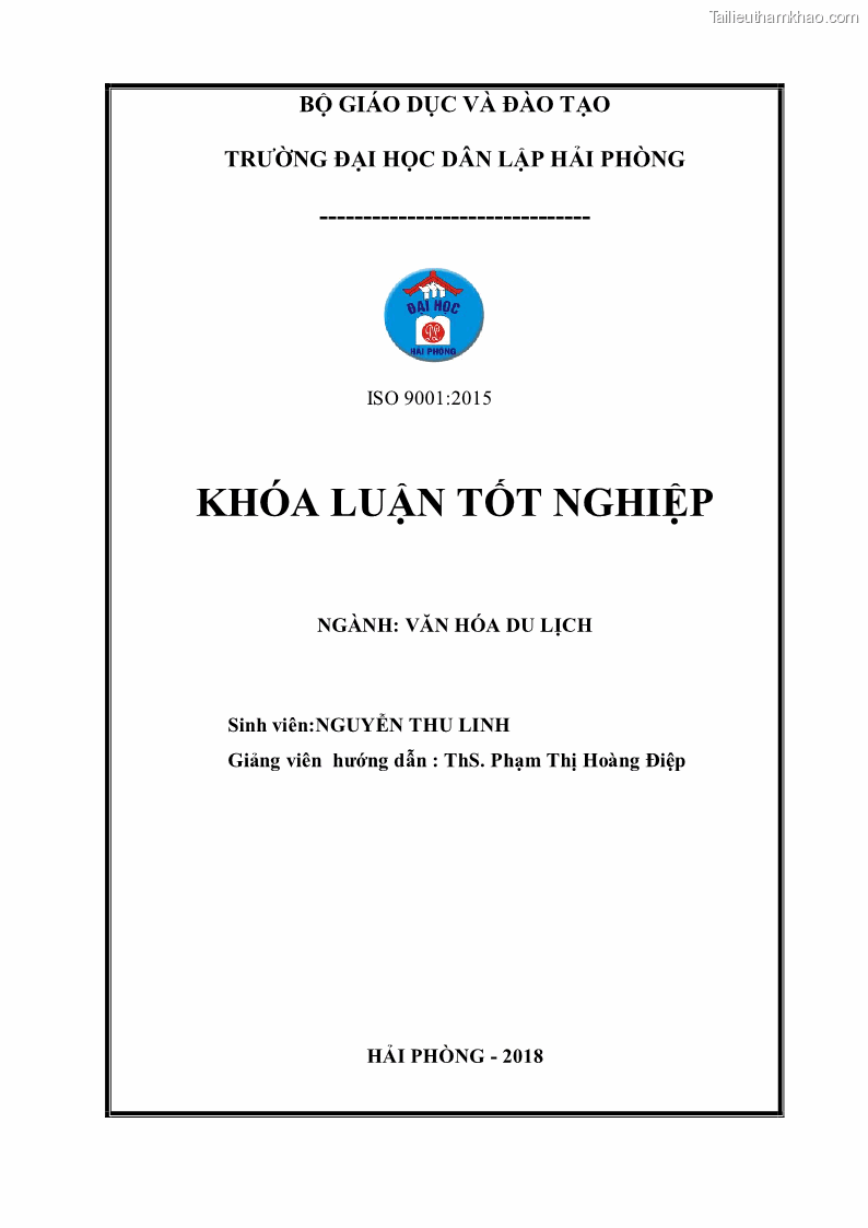 Khóa luận tốt nghiệp văn hóa du lịch Tìm hiểu thực trạng và đề xuất giải pháp khai thác phát triển du lịch đối với Tháp Bà - Lễ hội Tháp Bà ở Nha Trang - 1 Trang 1