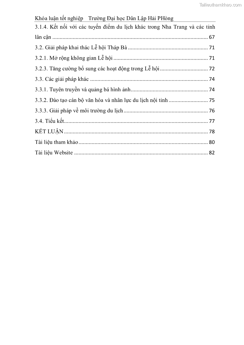 Khóa luận tốt nghiệp văn hóa du lịch Tìm hiểu thực trạng và đề xuất giải pháp khai thác phát triển du lịch đối với Tháp Bà - Lễ hội Tháp Bà ở Nha Trang - 1 Trang 10