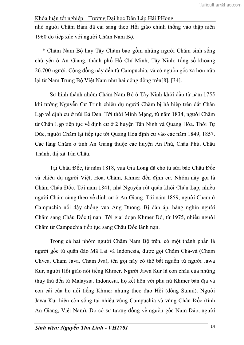 Khóa luận tốt nghiệp văn hóa du lịch Tìm hiểu thực trạng và đề xuất giải pháp khai thác phát triển du lịch đối với Tháp Bà - Lễ hội Tháp Bà ở Nha Trang - 2 Trang 24