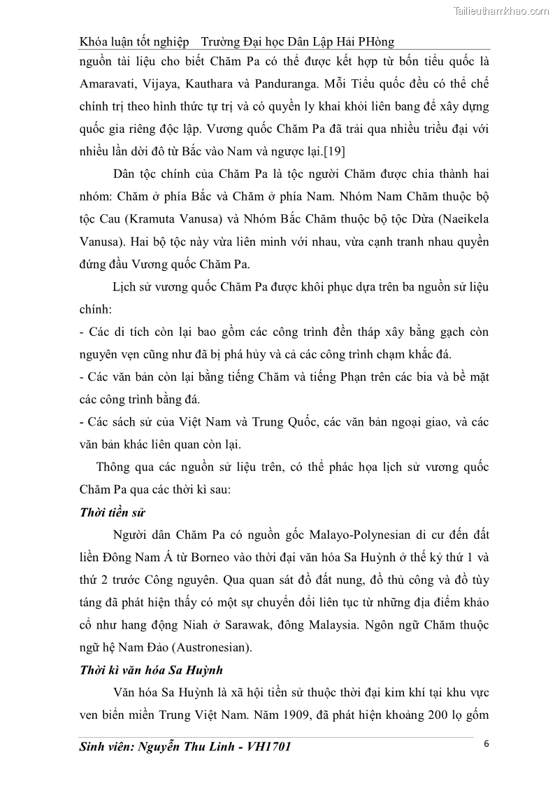 Khóa luận tốt nghiệp văn hóa du lịch Tìm hiểu thực trạng và đề xuất giải pháp khai thác phát triển du lịch đối với Tháp Bà - Lễ hội Tháp Bà ở Nha Trang - 2 Trang 16