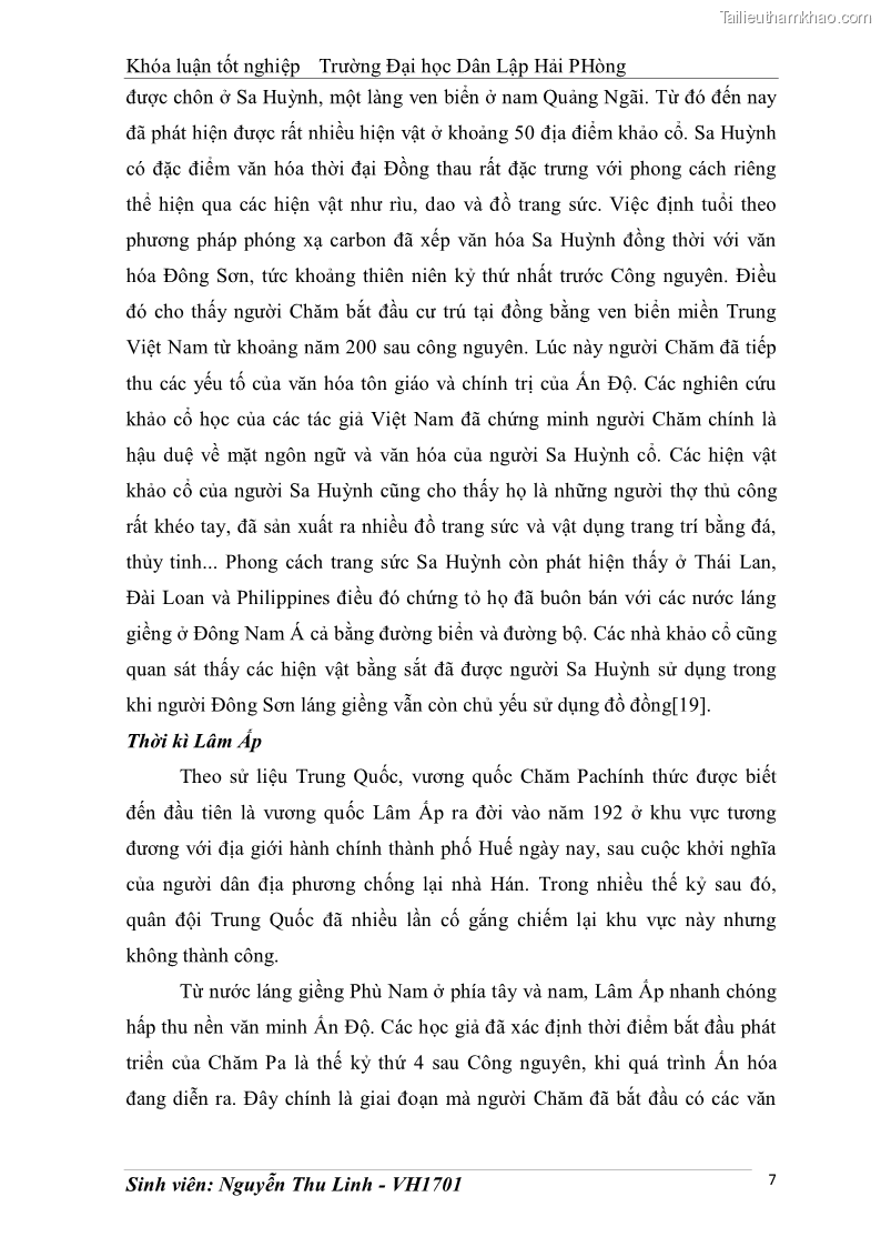 Khóa luận tốt nghiệp văn hóa du lịch Tìm hiểu thực trạng và đề xuất giải pháp khai thác phát triển du lịch đối với Tháp Bà - Lễ hội Tháp Bà ở Nha Trang - 2 Trang 17