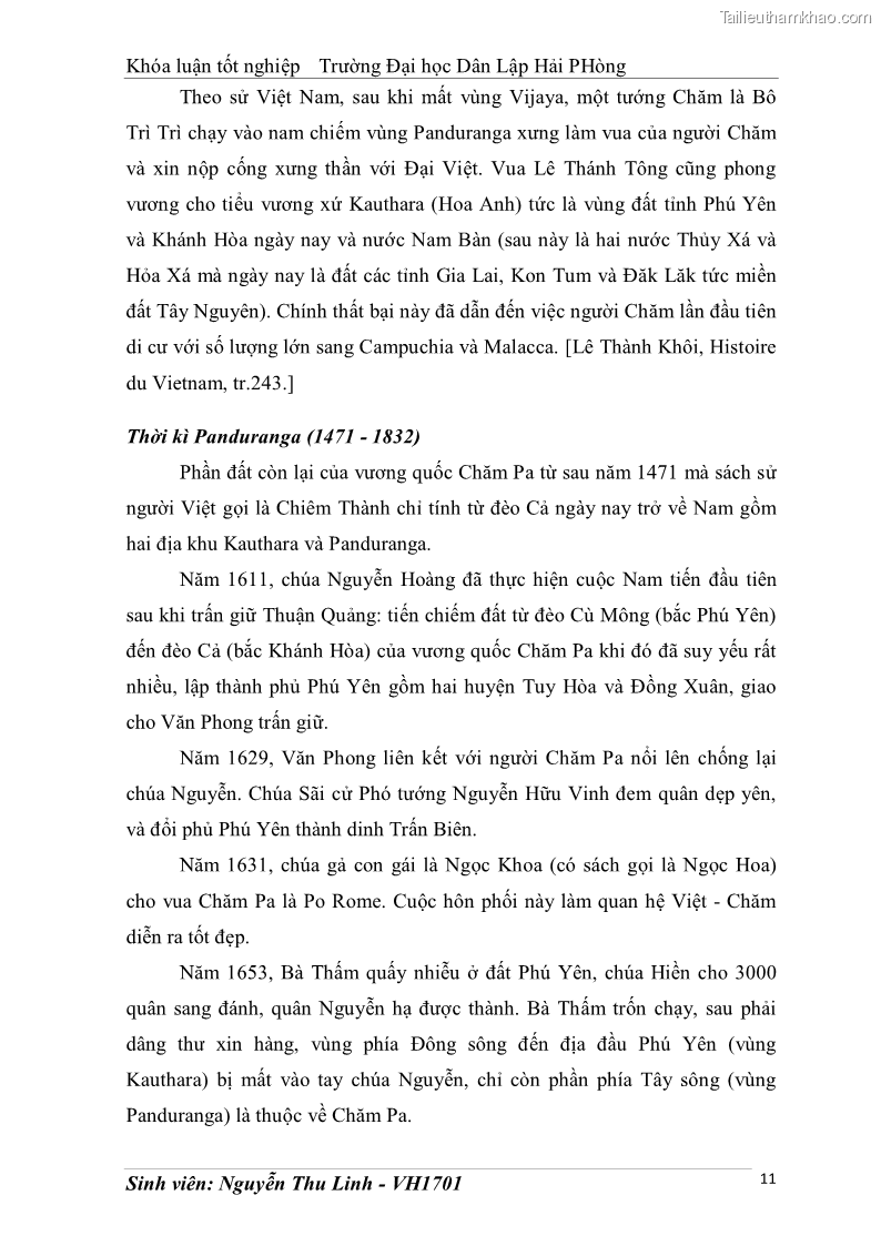 Khóa luận tốt nghiệp văn hóa du lịch Tìm hiểu thực trạng và đề xuất giải pháp khai thác phát triển du lịch đối với Tháp Bà - Lễ hội Tháp Bà ở Nha Trang - 2 Trang 21