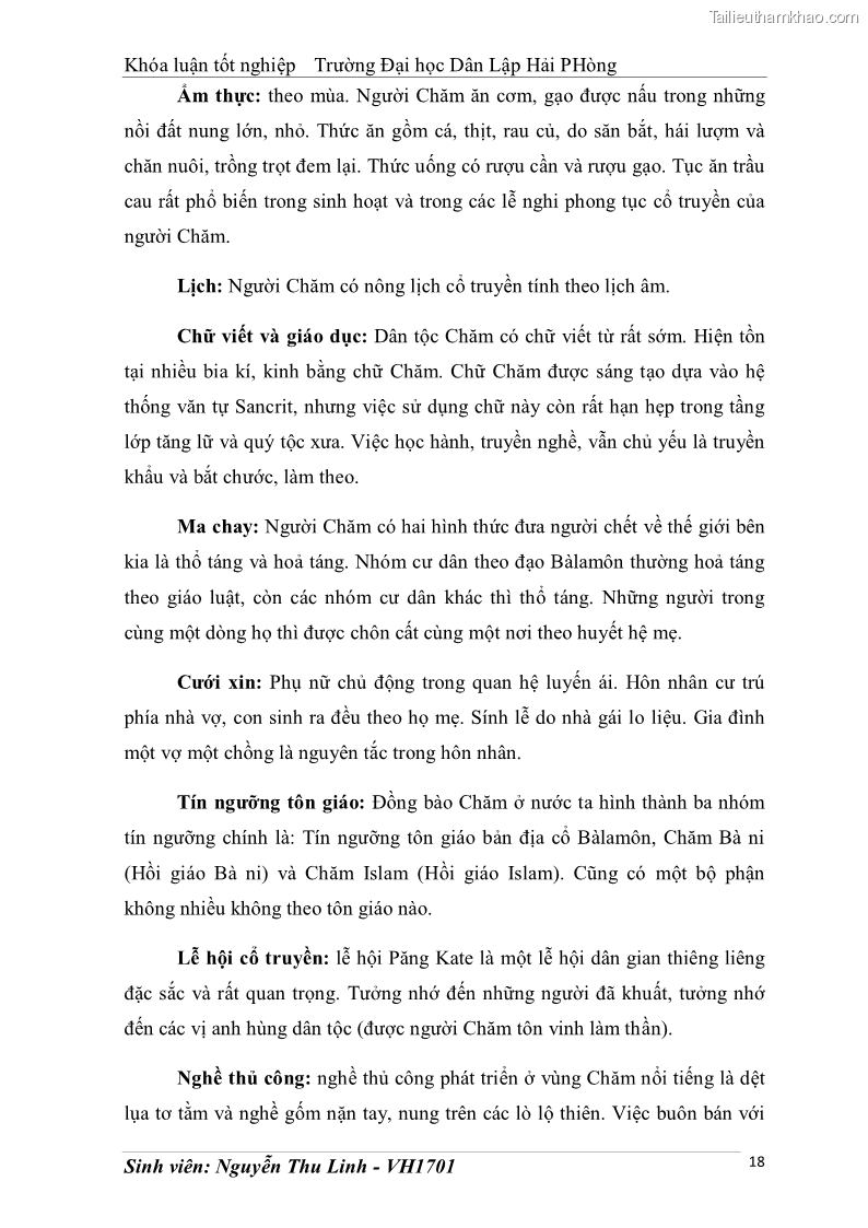 Khóa luận tốt nghiệp văn hóa du lịch Tìm hiểu thực trạng và đề xuất giải pháp khai thác phát triển du lịch đối với Tháp Bà - Lễ hội Tháp Bà ở Nha Trang - 3 Trang 28