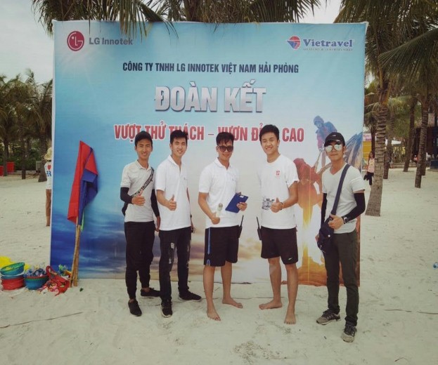 Vietravel Hải Phòng làm chương trình Team building cho LG Innotek tại bãi biển Hạ 1