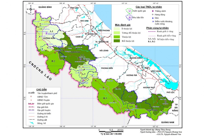 Hình 3 1 Bản đồ đánh giá mức độ thuận lợi của tài nguyên cho LHDL thiên 1
