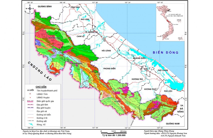 Hình 2 2 Bản đồ địa chất các huyện miền núi khu vực Trị Thiên 52 phiến 2