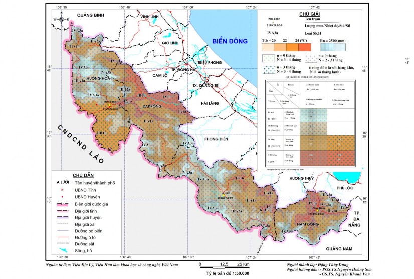 Hình 2 6 Bản đồ phân loại SKH sức khỏe con người các huyện miền núi khu 3