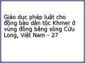Giáo dục pháp luật cho đồng bào dân tộc Khmer ở vùng đồng bằng sông Cửu Long, Việt Nam - 27
