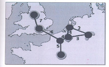 Hình 2 3 Bảy siêu hành lang quan trọng nhất tại Tây Bắc Châu Âu Nguồn Priemus 1