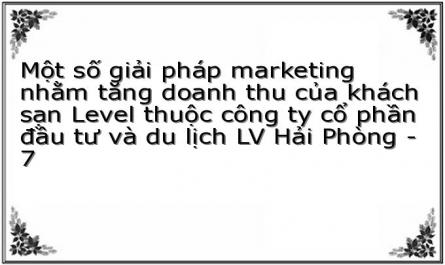 Một số giải pháp marketing nhằm tăng doanh thu của khách sạn Level thuộc công ty cổ phần đầu tư và du lịch LV Hải Phòng - 7