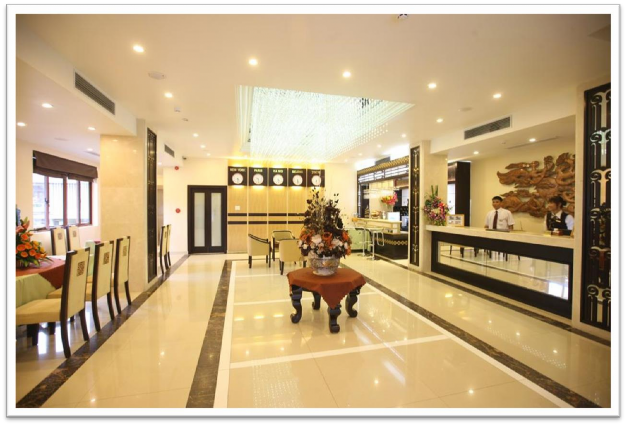 Khu vực lễ tân Cở sở vật chất bộ phận lễ tân Nhà hàng Âu Cơ Khu vực hội 2