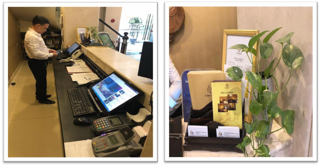 Cở sở vật chất bộ phận lễ tân Nhà hàng Âu Cơ Khu vực hội trường Phòng 4