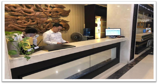 Cở sở vật chất bộ phận lễ tân Nhà hàng Âu Cơ Khu vực hội trường Phòng 5