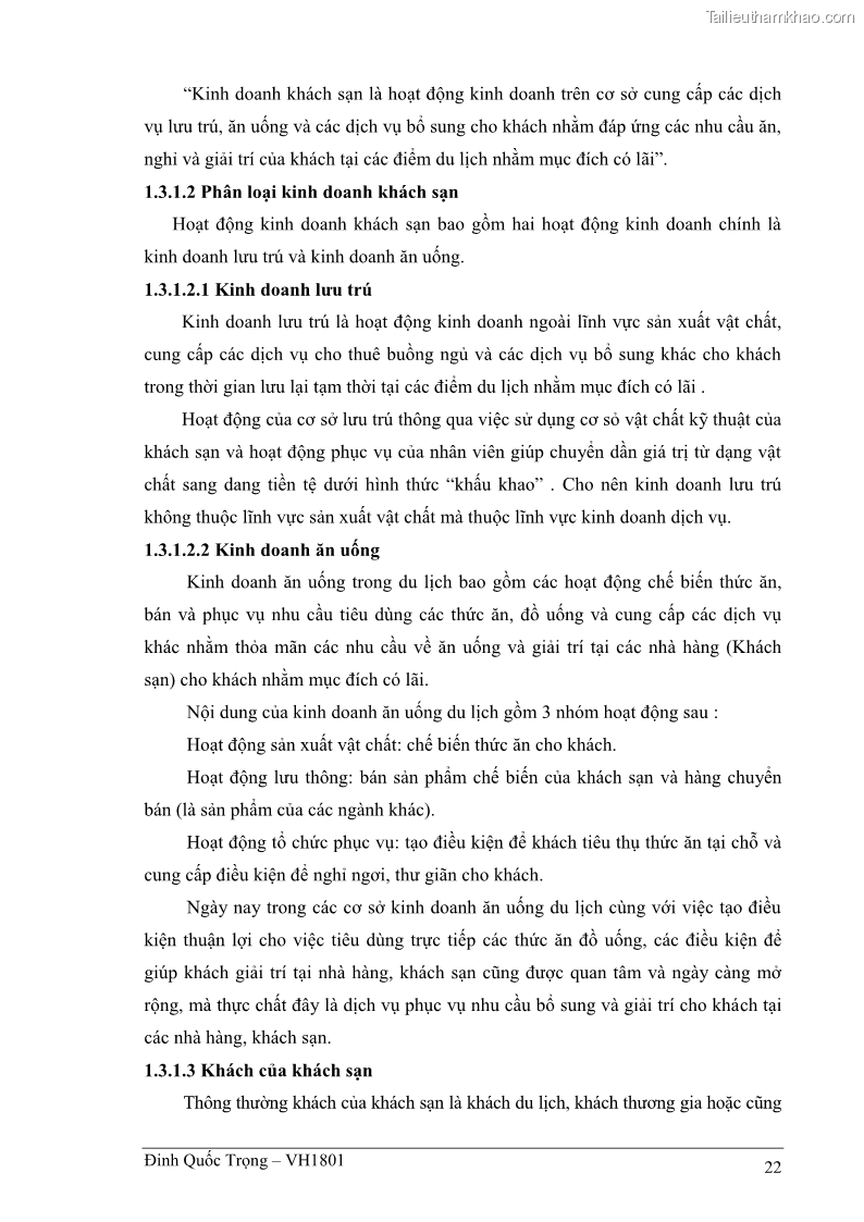 Khóa luận tốt nghiệp việt nam học Thực trạng kinh doanh du lịch và những giải pháp nhằm nâng cao chất lượng của hệ thống khách sạn, nhà nghỉ ở Cát Bà - 2 Trang 22