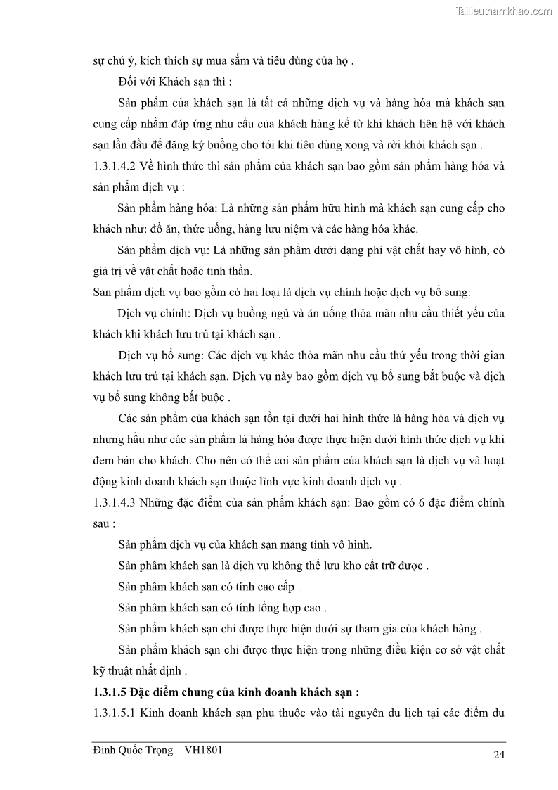 Khóa luận tốt nghiệp việt nam học Thực trạng kinh doanh du lịch và những giải pháp nhằm nâng cao chất lượng của hệ thống khách sạn, nhà nghỉ ở Cát Bà - 2 Trang 24