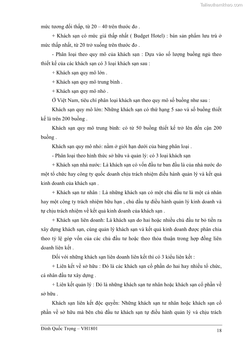 Khóa luận tốt nghiệp việt nam học Thực trạng kinh doanh du lịch và những giải pháp nhằm nâng cao chất lượng của hệ thống khách sạn, nhà nghỉ ở Cát Bà - 2 Trang 18