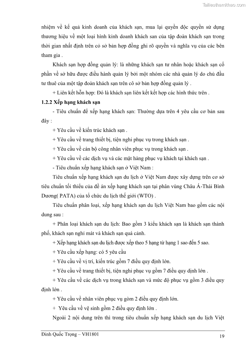 Khóa luận tốt nghiệp việt nam học Thực trạng kinh doanh du lịch và những giải pháp nhằm nâng cao chất lượng của hệ thống khách sạn, nhà nghỉ ở Cát Bà - 2 Trang 19