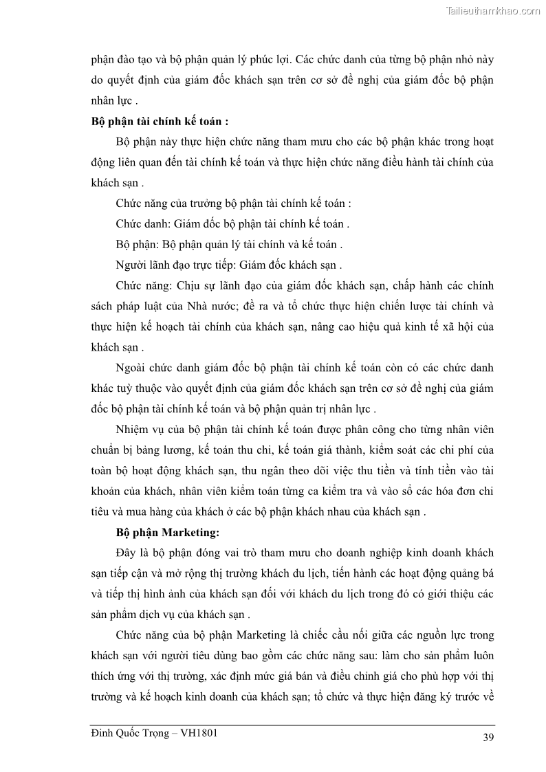 Khóa luận tốt nghiệp việt nam học Thực trạng kinh doanh du lịch và những giải pháp nhằm nâng cao chất lượng của hệ thống khách sạn, nhà nghỉ ở Cát Bà - 4 Trang 39