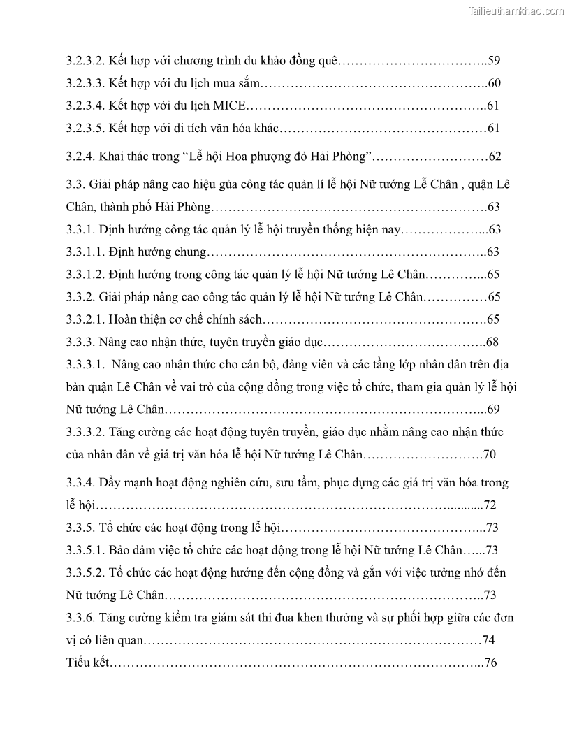 Khóa luận tốt nghiệp việt nam học Thực trạng và giải pháp khai thác lễ hội đền Nghè phục vụ du lịch tại thành phố Hải Phòng - 1 Trang 11