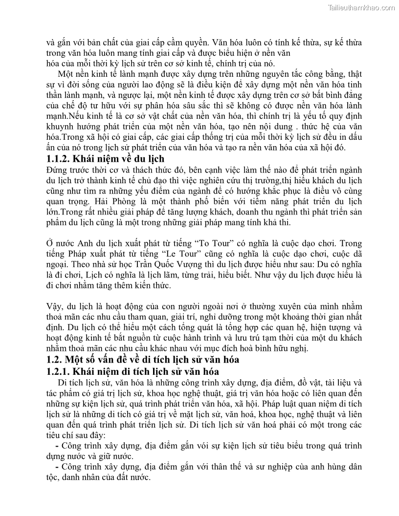 Khóa luận tốt nghiệp việt nam học Thực trạng và giải pháp khai thác lễ hội đền Nghè phục vụ du lịch tại thành phố Hải Phòng - 2 Trang 16