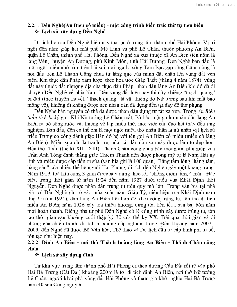 Khóa luận tốt nghiệp việt nam học Thực trạng và giải pháp khai thác lễ hội đền Nghè phục vụ du lịch tại thành phố Hải Phòng - 3 Trang 32