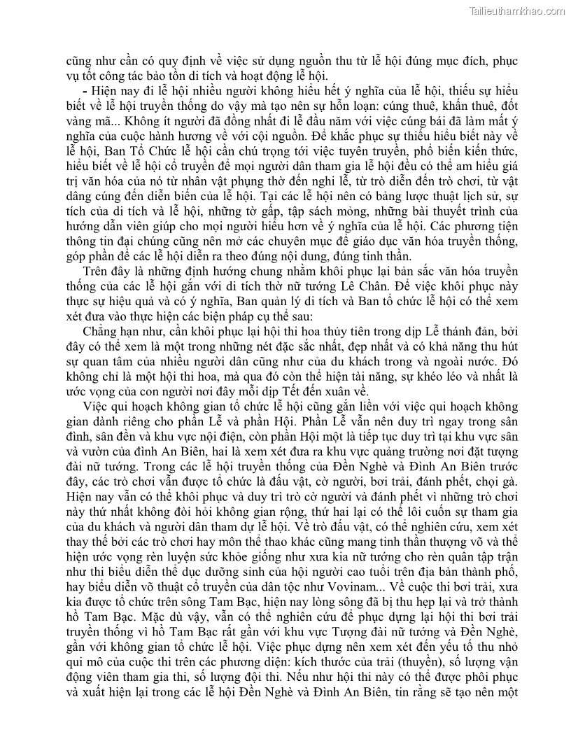 Khóa luận tốt nghiệp việt nam học Thực trạng và giải pháp khai thác lễ hội đền Nghè phục vụ du lịch tại thành phố Hải Phòng - 5 Trang 53