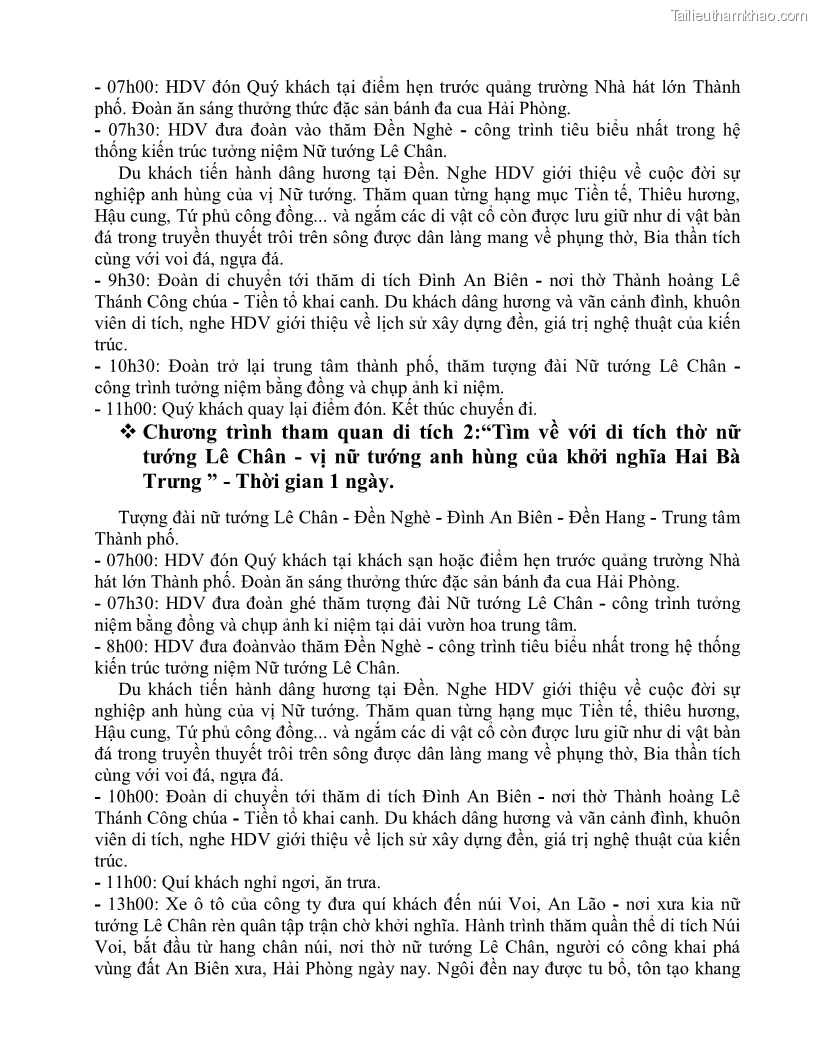 Khóa luận tốt nghiệp việt nam học Thực trạng và giải pháp khai thác lễ hội đền Nghè phục vụ du lịch tại thành phố Hải Phòng - 5 Trang 57