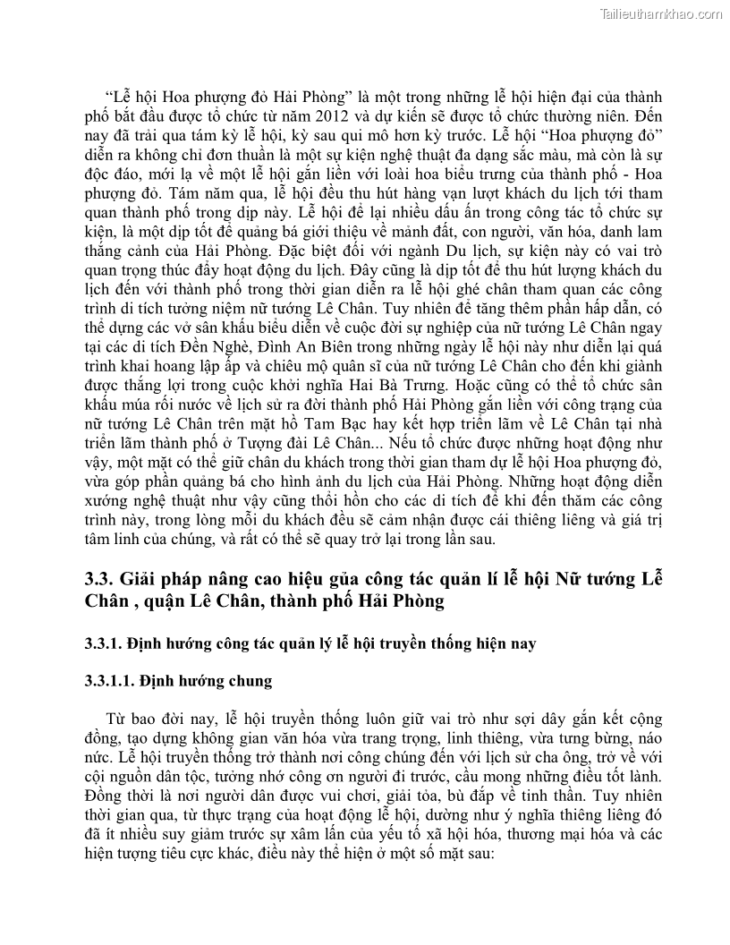 Khóa luận tốt nghiệp việt nam học Thực trạng và giải pháp khai thác lễ hội đền Nghè phục vụ du lịch tại thành phố Hải Phòng - 6 Trang 61