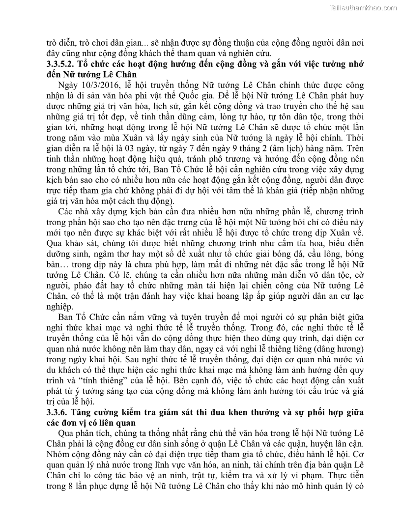 Khóa luận tốt nghiệp việt nam học Thực trạng và giải pháp khai thác lễ hội đền Nghè phục vụ du lịch tại thành phố Hải Phòng - 6 Trang 71