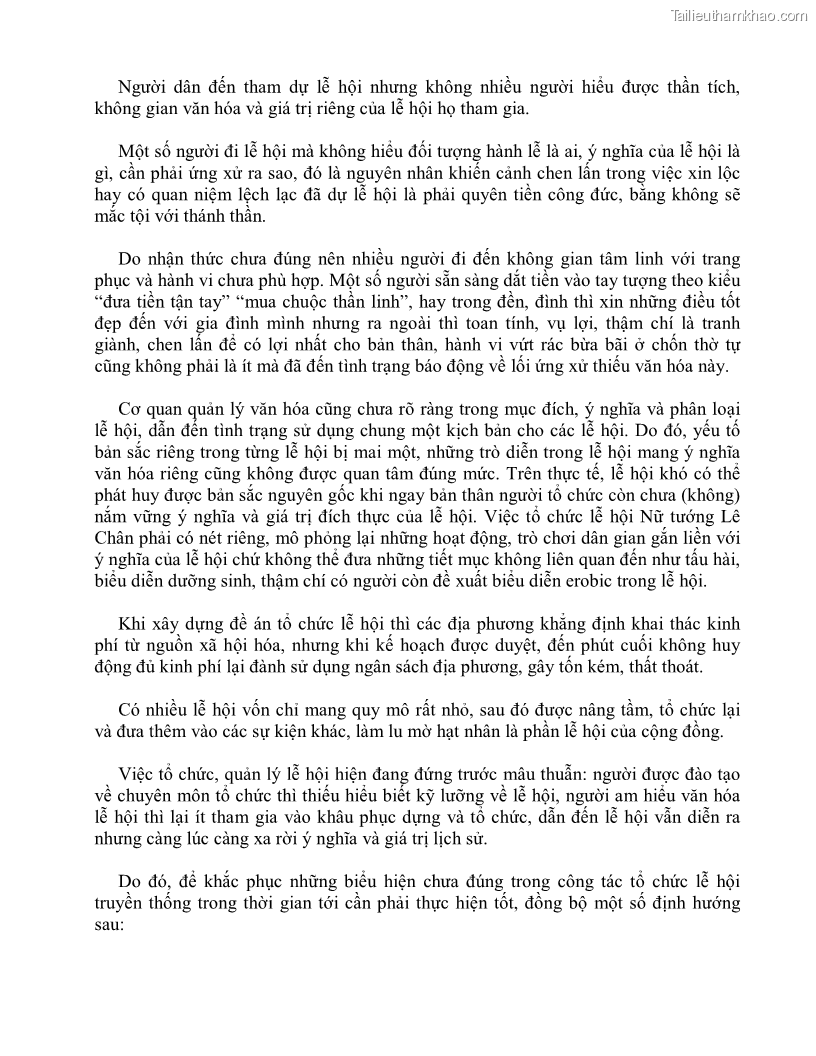 Khóa luận tốt nghiệp việt nam học Thực trạng và giải pháp khai thác lễ hội đền Nghè phục vụ du lịch tại thành phố Hải Phòng - 6 Trang 62