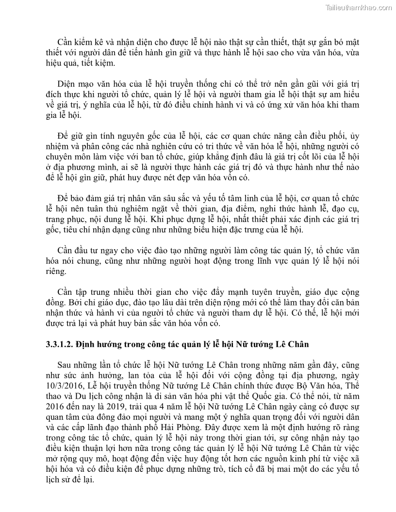 Khóa luận tốt nghiệp việt nam học Thực trạng và giải pháp khai thác lễ hội đền Nghè phục vụ du lịch tại thành phố Hải Phòng - 6 Trang 63