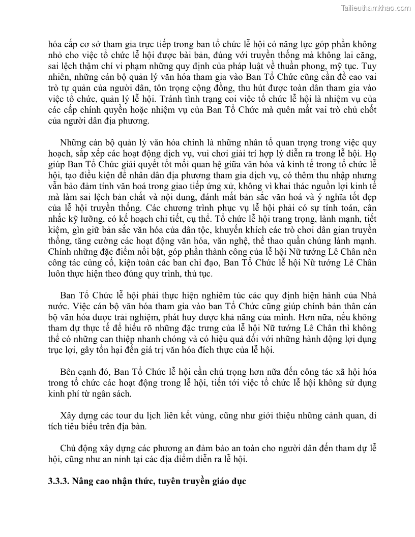 Khóa luận tốt nghiệp việt nam học Thực trạng và giải pháp khai thác lễ hội đền Nghè phục vụ du lịch tại thành phố Hải Phòng - 6 Trang 66