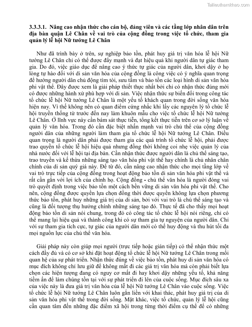 Khóa luận tốt nghiệp việt nam học Thực trạng và giải pháp khai thác lễ hội đền Nghè phục vụ du lịch tại thành phố Hải Phòng - 6 Trang 67