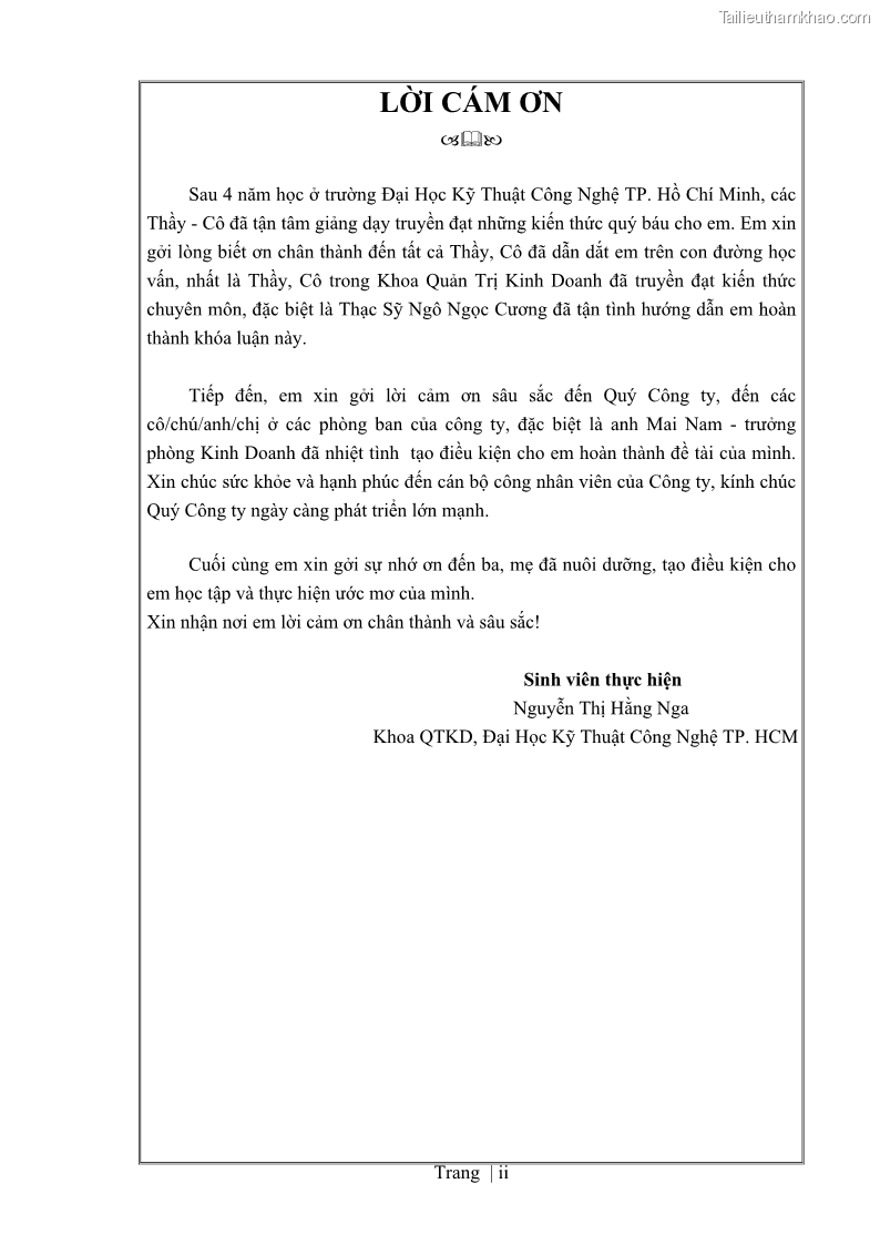 Khóa luận tốt nghiệp Xây dựng chiến lược kinh doanh đối với sản phẩm du lịch lữ hành tại Công ty Kỳ Nghỉ Việt giai đoạn 2012 - 2016 - 1 Trang 3