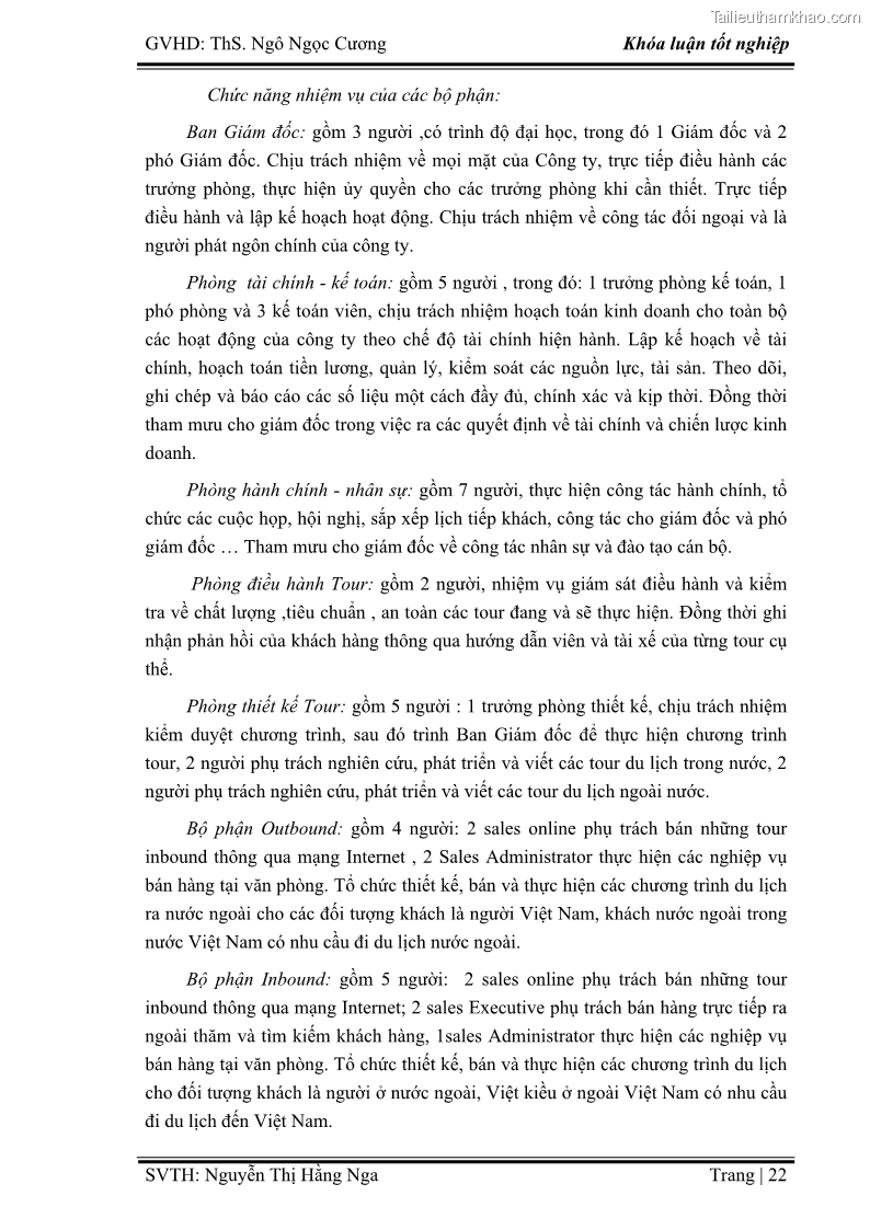 Khóa luận tốt nghiệp Xây dựng chiến lược kinh doanh đối với sản phẩm du lịch lữ hành tại Công ty Kỳ Nghỉ Việt giai đoạn 2012 - 2016 - 3 Trang 32