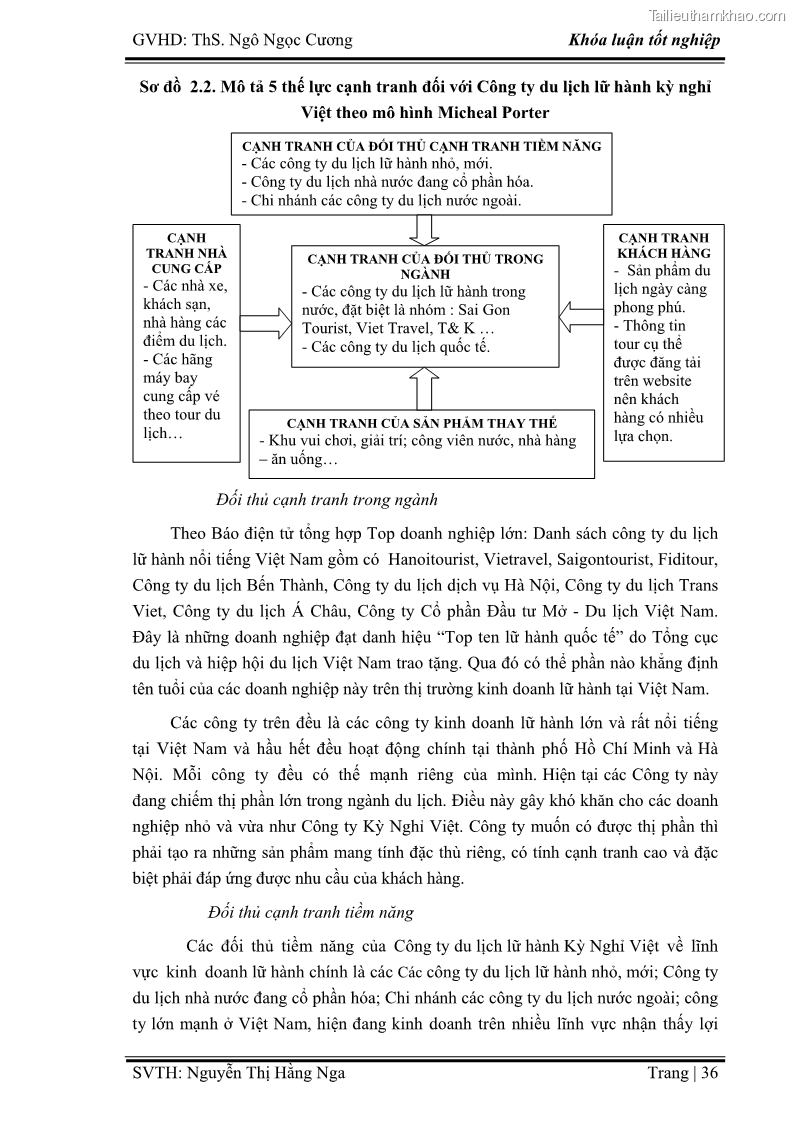 Khóa luận tốt nghiệp Xây dựng chiến lược kinh doanh đối với sản phẩm du lịch lữ hành tại Công ty Kỳ Nghỉ Việt giai đoạn 2012 - 2016 - 4 Trang 46