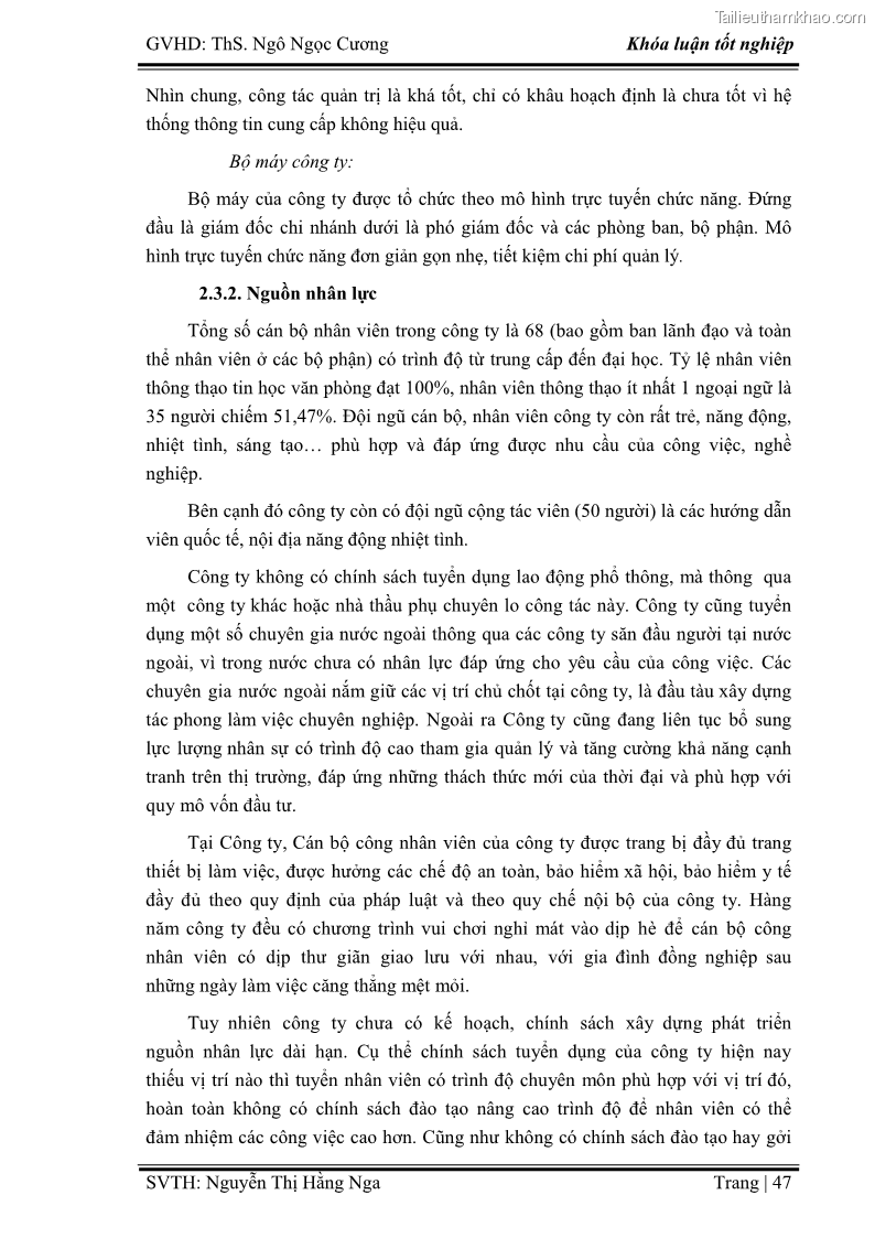 Khóa luận tốt nghiệp Xây dựng chiến lược kinh doanh đối với sản phẩm du lịch lữ hành tại Công ty Kỳ Nghỉ Việt giai đoạn 2012 - 2016 - 5 Trang 57