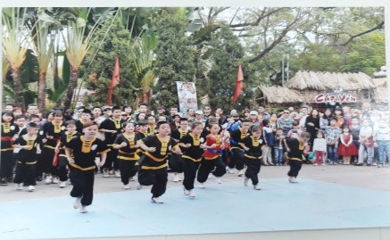 Ảnh Thiếu nhi biểu diễn võ dân tộc trong lễ hội Ảnh Biểu diễn võ dân 10