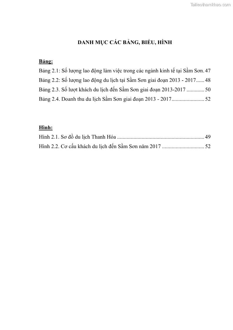 Luận văn thạc sĩ chính sách công Chính sách phát triển du lịch ở Sầm Sơn, tỉnh Thanh Hoá - 1 Trang 8
