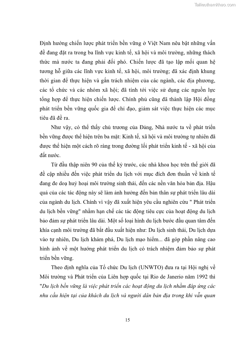 Luận văn thạc sĩ chính sách công Chính sách phát triển du lịch ở Sầm Sơn, tỉnh Thanh Hoá - 2 Trang 23