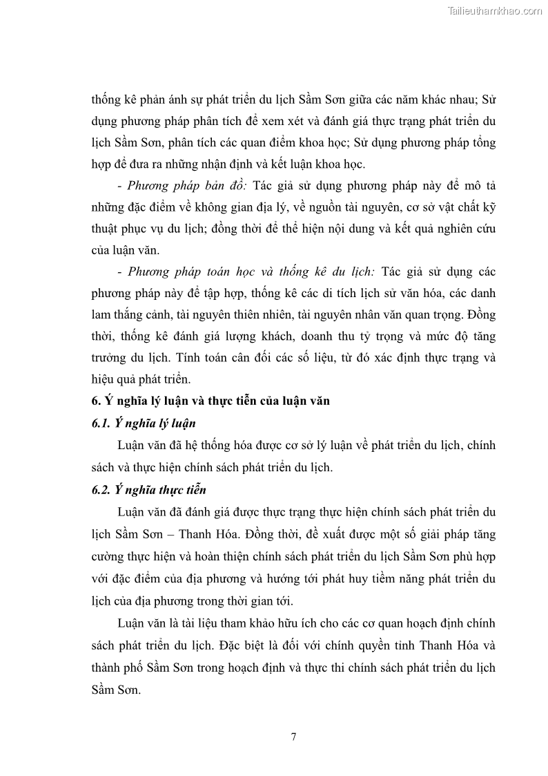 Luận văn thạc sĩ chính sách công Chính sách phát triển du lịch ở Sầm Sơn, tỉnh Thanh Hoá - 2 Trang 15