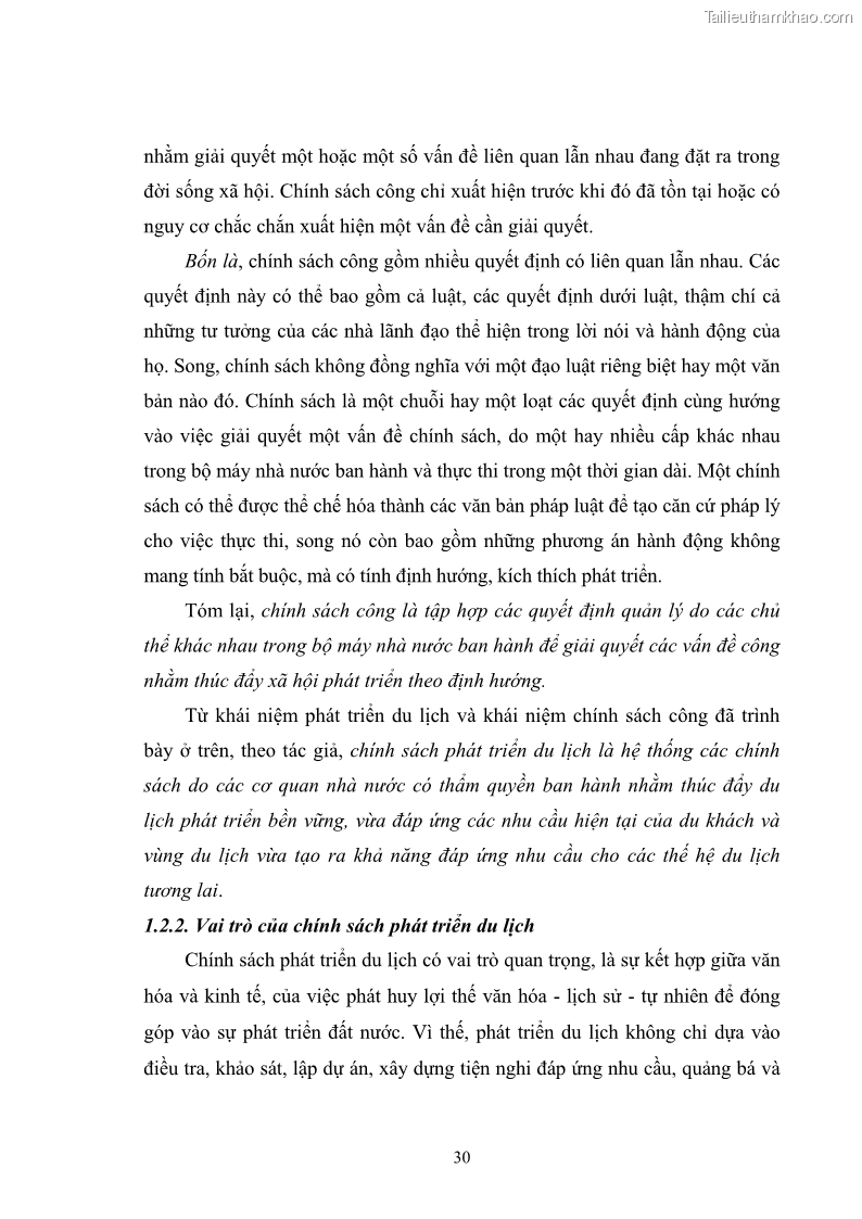 Luận văn thạc sĩ chính sách công Chính sách phát triển du lịch ở Sầm Sơn, tỉnh Thanh Hoá - 4 Trang 38