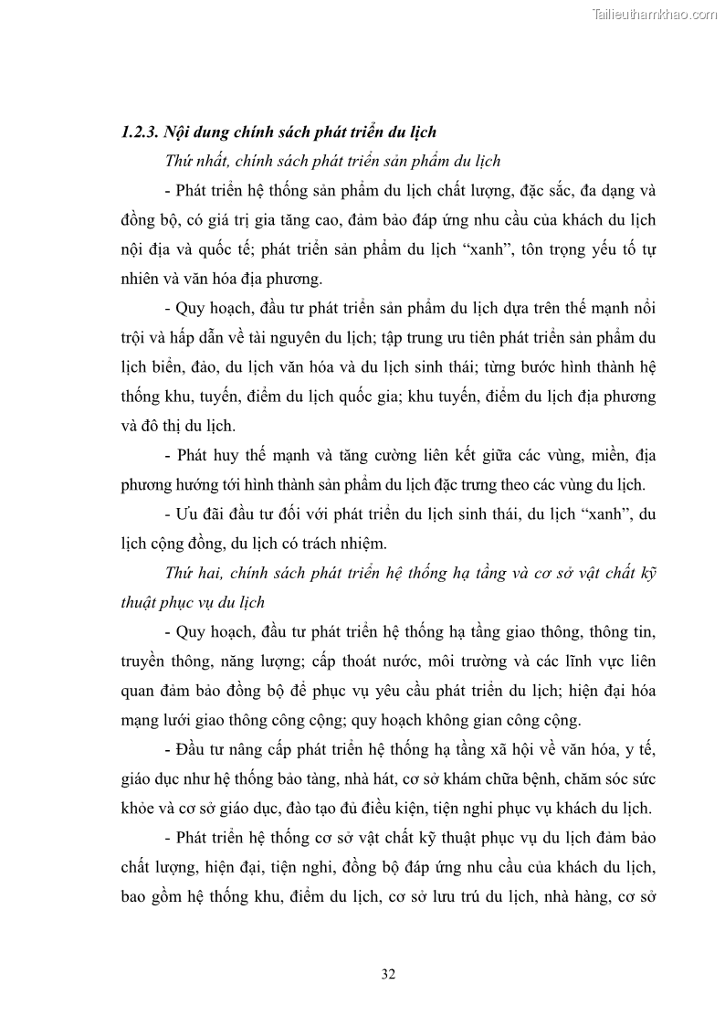 Luận văn thạc sĩ chính sách công Chính sách phát triển du lịch ở Sầm Sơn, tỉnh Thanh Hoá - 4 Trang 40
